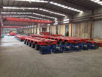 Semirremolque de trabajo pesado modular de eje múltiple hidráulico Hydraulic Multi Axle Modular Heavy Duty Semi Trailer