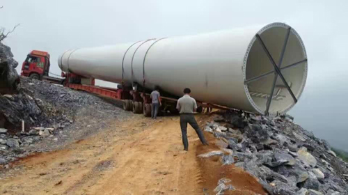remolque de torre de energía eólica wind power tower trailer